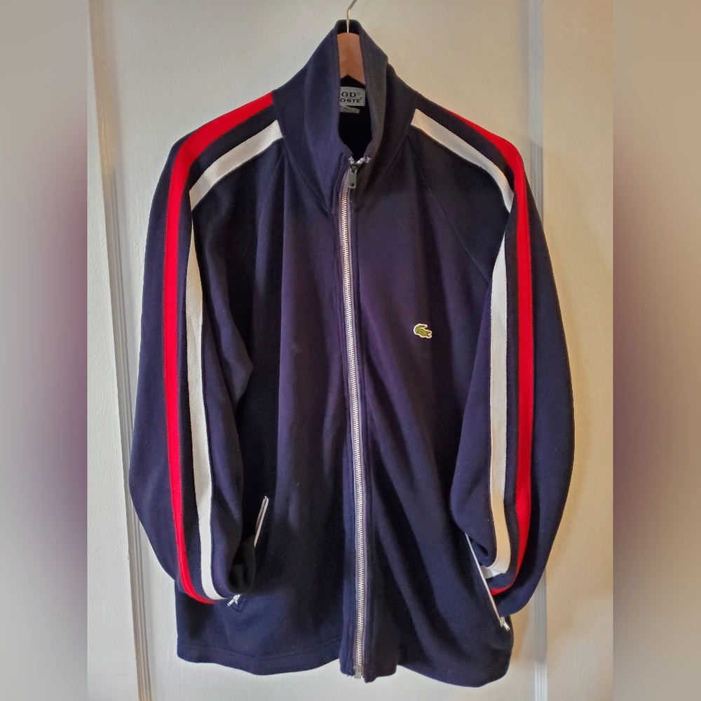 Vintage Lacoste/Izod Red White & Blue Track Jacket Men's Size L